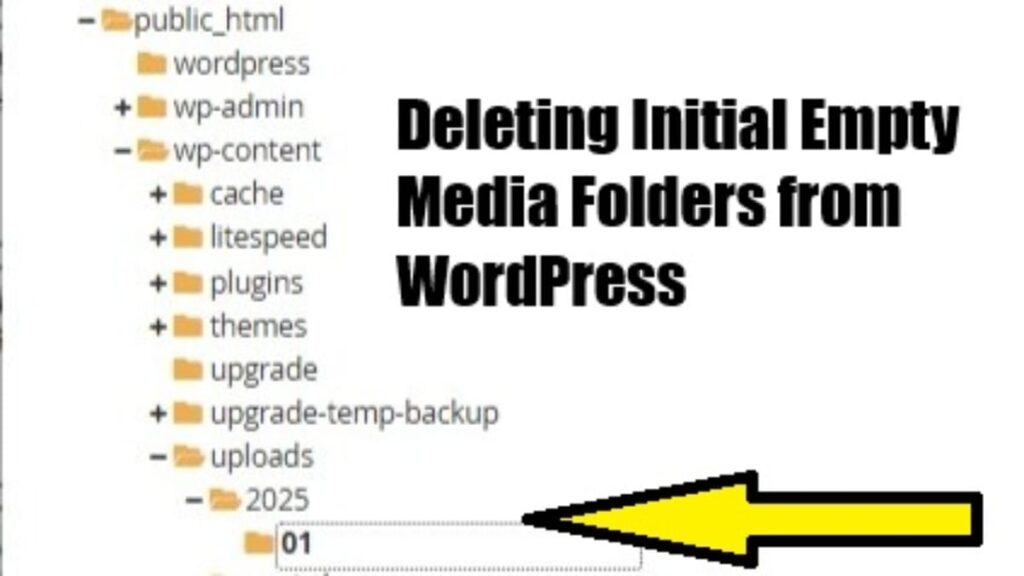 cleanup excess media folders when you recreate a website