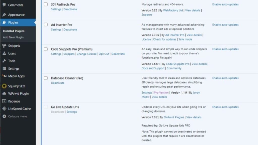 how to rebuild an existing website starts soon with installing 1st set of plugins